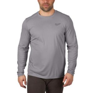 Bluza de corp subtire cu maneci lungi Workskin Milwaukee WWLSG-S, Marimi S, M, L, XL, XXL, gri