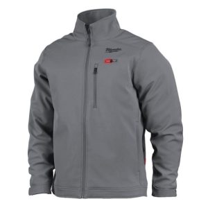 Jacheta premium incalzita Milwaukee M12HJGREY5-0(XL), compatibila cu acumulator Milwaukee M12 Li-Ion 12 V, marimi XL, XXL, XXXL, gri