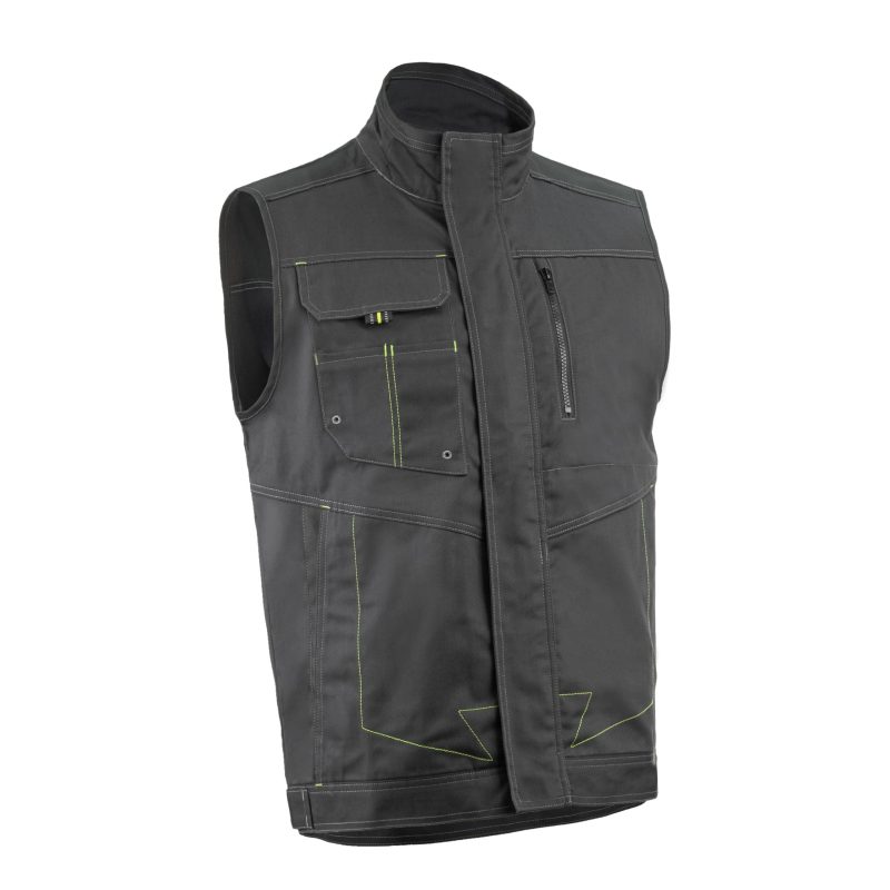 Vesta de lucru pentru constructii, antracit, 60% bumbac, 40% poliester, tercot, transport si logistica, marimi S, M, L, XL, XXL, XXXL, 4XL - imagine 2