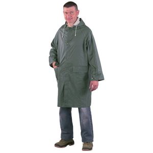 Pelerina ploaie PVC, verde, poliester, bumbac, Coverguard, pentru autoritati publice, bricolaj, servicii de distributie, transport, marimi M, L, XL, XXL, XXXL