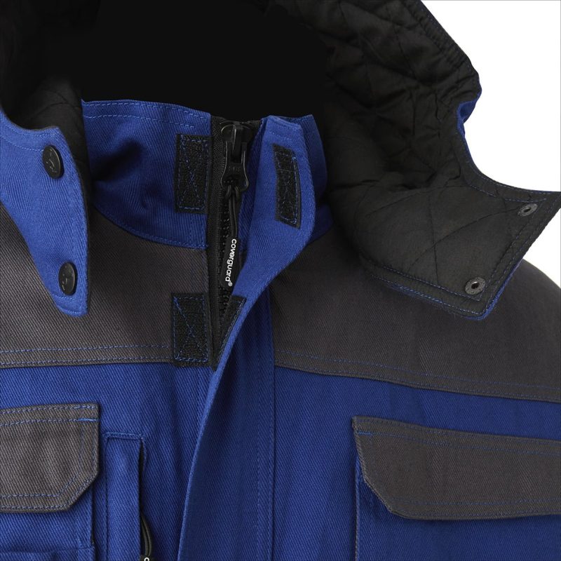 Jacheta de iarna, albastra, bumbac, poliester, Coverguard, pentru bricolaj, industria usoara, servicii de distributie, marimi L, XL, XXL - imagine 3