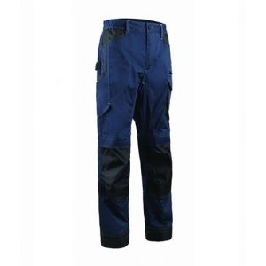 Pantaloni talie BARVA tercot, albastri, 60% bumbac, 40% poliester, Coverguard, rezistenti, pentru autoritati publice, bricolaj, constructii, marimi S, M, L, XL, XXL, XXXL, 4XL, CE, EN14404:2004 + A1:2010 {Type 2}