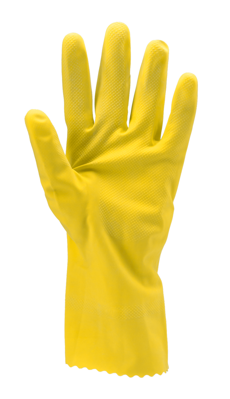 Manusi menaj, galbene, latex, Coverguard, rezistente, pentru agricultura, autoritati publice, industria alimentara, industria usoara, intretinere, servicii de distributie, marimi S, M, L - imagine 4