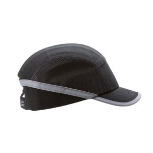 Sapca de protectie impotriva impactului lateral, neagra, bumbac 85%, poliester 15%, Coverguard, pentru bricolaj, constructii, infrastructura, servicii de distributie, greutate 168 g, CE, EN812:2012