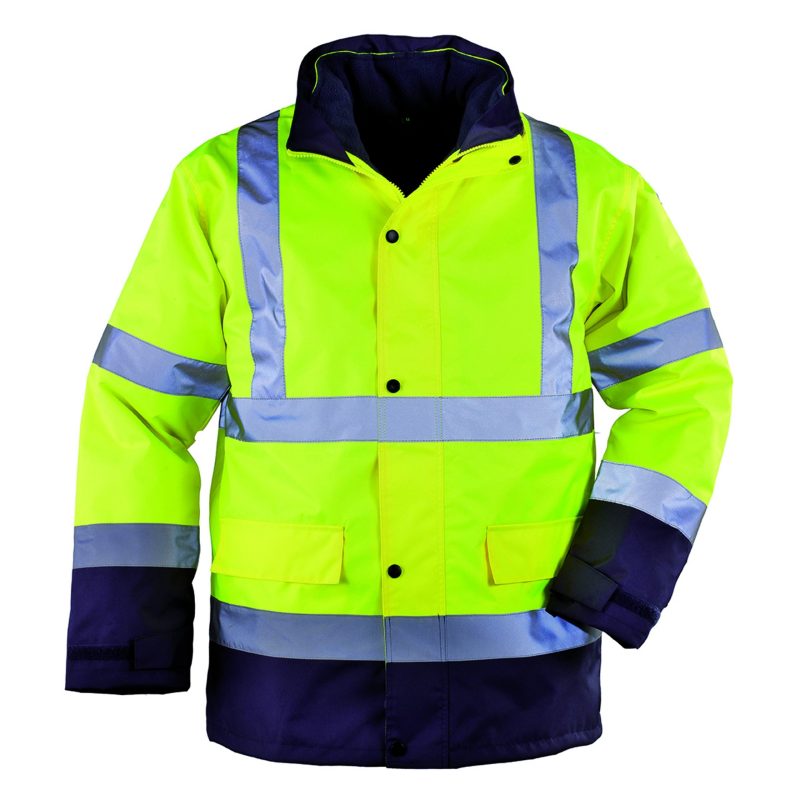 Haina de iarna reflectorizanta ROADWAY HI-VIZ 4/1, galbena, Coverguard, protectie umiditate, frig, vant, marimi S, M, L, XL, XXL, XXXL, CE, EN ISO 20471:2013 + A1:2016 {CLASS 1 Gilet froid - Bodywarmer CLASS 2 Veste - Jacket CLASS 3 Parka 4/1 - 4/1 Parka / Parka - Parka}, EN14058:2004 {1.3.x.x.x Parka 4/1 - 4/1 Parka} - imagine 8