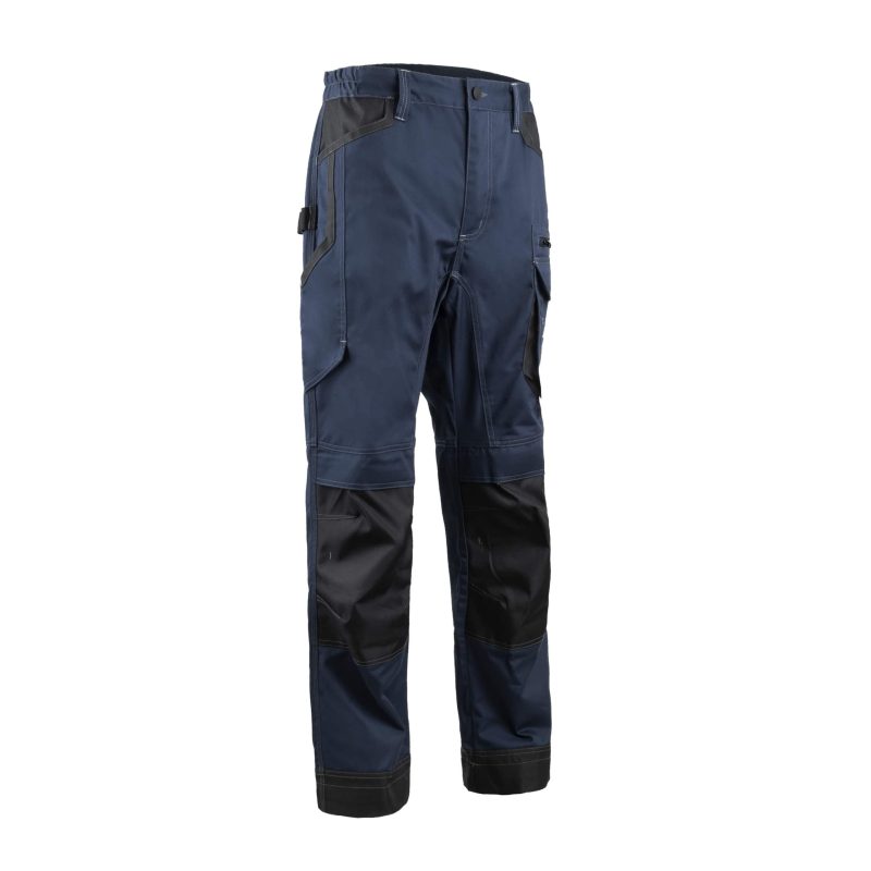 Pantaloni talie BARVA tercot, albastri, 60% bumbac, 40% poliester, Coverguard, rezistenti, pentru autoritati publice, bricolaj, constructii, marimi S, M, L, XL, XXL, XXXL, 4XL, CE, EN14404:2004 + A1:2010 {Type 2} - imagine 2