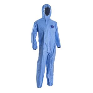Combinezon de protectie Pro 55, albastru, polipropilena, Coverguard, antistatic, protectie pulberi, spray-uri lichide, stropire cu substante chimice, particule radioactive, marimi M, L, XL, XXL, XXXL, CE, EN ISO 13688:2013, EN ISO 13982-1:2004 + A1:2010 Type 5, EN1073-2:2002, EN1149-5:2008, EN13034:2005 + A1:2009 Type 6