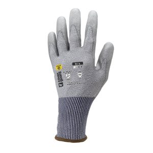Manusi protectie de lucru, gri, PE, poliamida, elasten, Coverguard, Eurocut P313 Cut C. Manusi Hppe, marimi 7, 8, 9, 10, 11, ANSI {A4}, CE, EN ISO 21420:2020, EN388:2016 {4.X.4.2.C}