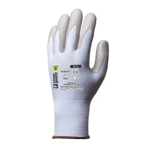 Manusi protectie de lucru, albastre, PE, poliamida, elasten, Coverguard, Eurocut P318 Manusi antitaiere, protectie mecanica, alunecare, rezistenta la abraziune, marimi 6, 7, 8, 9, 10, 11, CE, EN388:2016 {4.X.4.2.B}, EN420:2003 + A1:2009