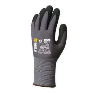 Manusi protectie Eurolite Nitril Microspumat, gri, nylon, spandex, Coverguard, rezistenta rupere, abraziune, protectie mecanica, alunecare, marimi 6, 7, 8, 9, 10, 11, CE, COVERPERF - Breathability, COVERPERF - Skincare, EN388:2016 {4.1.3.1.X}, EN420:2003 + A1:2009, Food contact