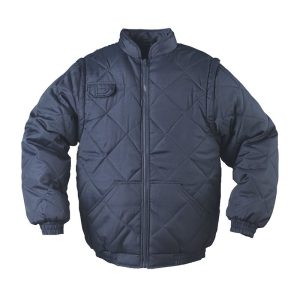 Jacheta de lucru Chouka-Sleeve, albastra, 65% poliester, 35% bumbac, Coverguard, fermoar, protectie frig, marimi XS, S, M, L, XL, XXL, XXXL, CE, EN14058:2004