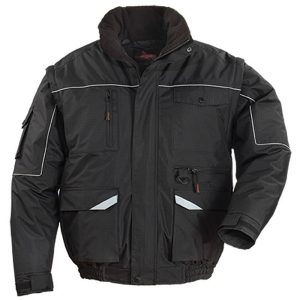 Jacheta de lucru, neagra, poliester, Coverguard, RIPSTOP 2/1, protectie umezeala, frig, vant, marimi S, M, L, XL, XXL, XXXL, CE, EN14058:2004, EN343:2003 + A1:2007, EN343:2019 {1.1.}