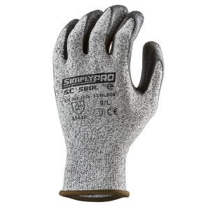 Manusi de asamblare antitaiere Csb, gri, PE, elasten, Coverguard, protectie alunecare, marimi 7, 8, 9, 10, 11, CE, EN388:2016 {3.5.4.4.D}, EN420:2003 + A1:2009