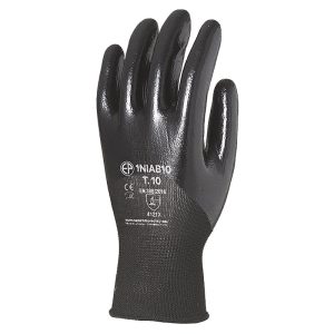 Manusi de asamblare Dos 3/4, negre, poliester, nitril, Coverguard, protectie mecanica, alunecare, rezistente la murdarie, marimi 7, 8, 9, 10, CE, EN388:2016 {4.1.2.1.X}, EN420:2003 + A1:2009