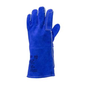 Manusi de sudura, albastre, piele spalt, Coverguard, protectie termica, stropi metal topit, marimea 10, CE, EN1149-2:1997, EN12477:2001 + A1:2005 {TYPE A}, EN388:2016 {3.2.4.4.X}, EN407:2004 {4.3.3.X.4.X}, EN420:2003 + A1:2009