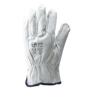 Manusi din piele, gri, Coverguard, protectie mecanica, marimi 8, 9, 10, 11, CE, EN388:2016 {2.0.2.2.X}, EN420:2003 + A1:2009