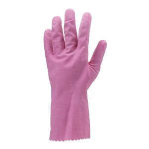 Manusi protectie de lucru HTG, roz, latex, Coverguard, protectie substante chimice, alunecare, marimi 7, 8, 9, 10, EN420:2003 + A1:2009, Food contact