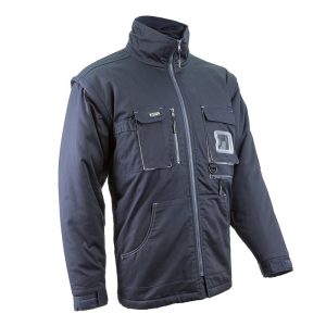 Jacheta scurta de iarna Navy li , albastra, 60% bumbac, 40% poliester, Coverguard, rezistenta la abraziune, marimi XS, S, M, L, XL, XXL, XXXL, 4XL, 5XL, 6XL, CE, EN342:2017