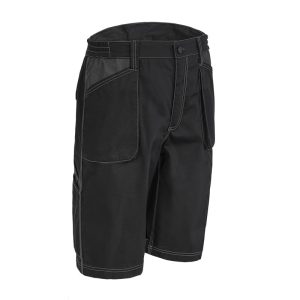 Pantaloni de lucru scurti Orosi Ripstop, negri, 35% bumbac, 65% poliester, Coverguard, rezistenti la rupere, abraziune, marimi S, M, L, XL, XXL, XXXL, 4XL, 5XL, 6XL, CE, EN14404:2004 + A1:2010
