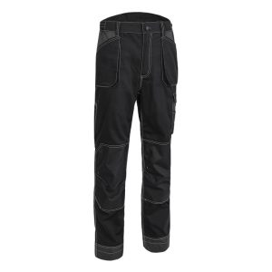 Pantaloni de lucru Orosi Ripstop, negri, 35% bumbac, 65% poliester, Coverguard, rezistenti la rupere, abraziune, marimi XS, S, M, L, XL, XXL, XXXL, 4XL, 5XL, 6XL, CE, EN14404:2004 + A1:2010