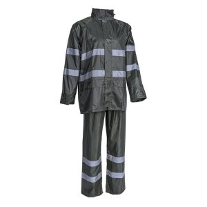 Set imbracaminte de ploaie din doua piese Rainet, verde, poliester, Coverguard, impermeabil, rezistent la vant, marimi S, M, L, XL, XXL, XXXL