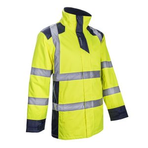 Hanorac de lucru, galben, poliester, Coverguard, Sokobie Hv, impermeabila, izolatie termica, marimi S, M, L, XL, XXL, XXXL, 4XL, 5XL, 6XL, CE, EN ISO 20471:2013 + A1:2016 {CLASS 3}, EN14058:2017 {4.2.x.x}, EN343:2019 {4.1}