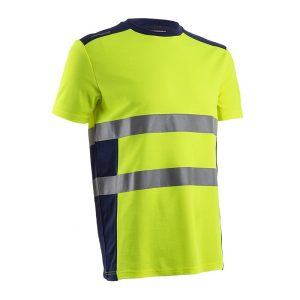 Tricou de lucru, galben, bumbac, Coverguard, Nekki Hv, rezistent la murdarie, marimi S, M, L, XL, XXL, XXXL, 4XL, CE, EN ISO 20471:2013 + A1:2016 {CLASS 1 (S-M) CLASS 2 (L+)}