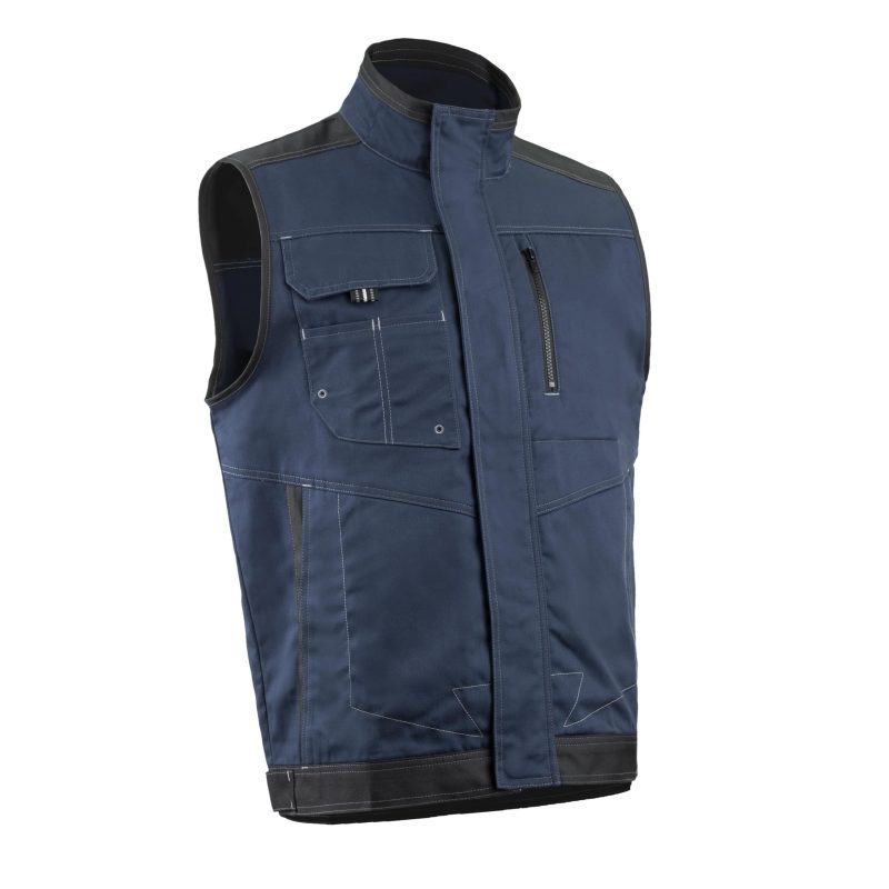 Vesta de lucru BARVA tercot, albastra, 60% bumbac, 40% poliester, marimi S, M, L, XL, XXL, XXXL, 4XL - imagine 2