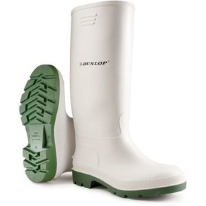 Cizme Pricemastor, alba, cauciuc, Dunlop, rezistente la chimicale, minerale, uleiuri, dezinfectanti, uz universal, marimi 35, 36, 37, 38, 39, 40, 41, 42, 43, 44, 45, 46, 47, 48