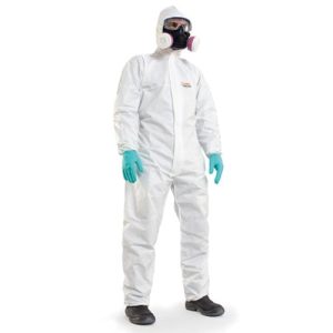 Combinezon de protectie Mutex 2, alb, Honeywell, antistatic, impermeabil, protectie agenti biologici, marimi S, M, L, XL