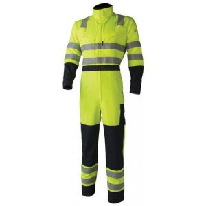 Combinezon de protectie, galben, 78% bumbac, 20% poliester, 2 galben antistatic, protectie ignifuga, antichimica, antistatica, pentru autoritati publice, energetica, servicii intretinere, marimi S, M, L, XL, XXL, XXXL, CE, EN ISO 11611:2015 {Class 1 - A1+A2}, EN ISO 11612:2015 {A1+A2-B1-C1-E2-F1}, EN ISO 20471:2013 + A1:2016 {CLASS 3}, EN1149-5:2018, EN13034:2005 + A1:2009 Type 6, EN14404:2004 + A1:2010 {TYPE 2-NIVEAU 0.TYPE 2 - NIVEAU 0}, IEC 61482-2:2018 {APC 1 - 4 kA}