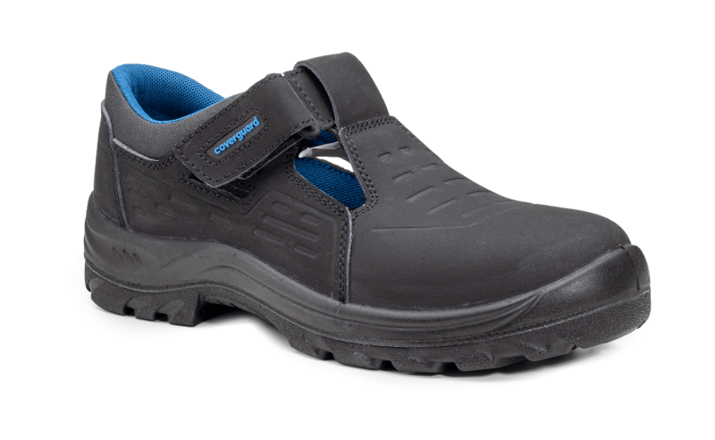 Sandale de protectie BONO S1 SRC, neagra, piele, Coverguard, antiderapante, pentru bricolaj, servicii de distributie, transport si logistica, marimi 37, 38, 39, 40, 41, 42, 43, 44, 45, 46, 47, CE, EN ISO 20345:2011 {S1}, SRC - imagine 2