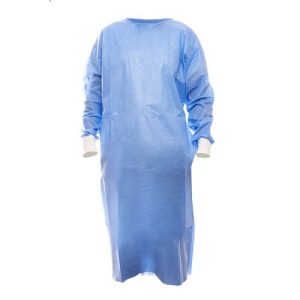 Halat chirurgical standard non-steril, albastru, polipropilena, AH, pentru personal medical, marimi M, L, XL, XXL, EN 13795-1:2019, EN 13795-2:2019 și EN ISO 10993-1:2009