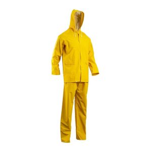 Imbracaminte de ploaie Pvc, galben, poliester, bumbac, Coverguard, rezistenta la acid si alcali, protectie umezeala, vant, marimi M, L, XL, XXL, XXXL