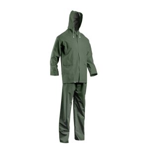 Imbracaminte de ploaie Pvc, verde, poliester, bumbac, Coverguard, rezistenta la acid si alcali, protectie umezeala, vant, marimi M, L, XL, XXL, XXXL