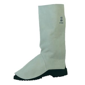 Jambiere pentru sudura, gri, piele spalt bovina, Coverguard, protectie stropi metal incins, temperaturi ridicate, scantei, CE, EN ISO 11611:2015