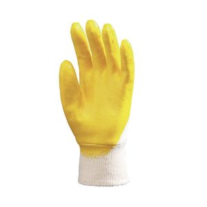 Manusi de protectie imersate nitril, albe, bumbac, Coverguard, protectie mecanica, pentru constructii, infrastructura, transport si logistica, marimi 7, 8, 9, 10, 11, CE, EN388:2016 {3.1.1.1.X}, EN420:2003 + A1:2009