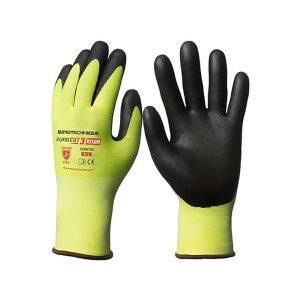 Manusi rezistenta taiere Hi Viz Eurocut 3, galbene, Coverguard, protectie alunecare, pentru industria grea, industria usoara, intretinere, servicii de distributie, marimi 7, 8, 9, 10, 11, CE, EN388:2016 {4.X.4.2.B}, EN420:2003 + A1:2009