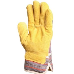 Manusi protectie de lucru lacatus CG204, piele spalt, galbene, Coverguard, marimea 10/XL, EN 420: 2003 + A1: 2009/EN 388: 2016