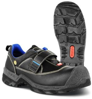 Pantofi din piele acoperită cu pu,  încălţăminte de protecţie bombeu compozit jalas heavy duty 1258, protecție s3,src,ci,hro,hi, mărimi 35 – 48, culoare negru,albastru