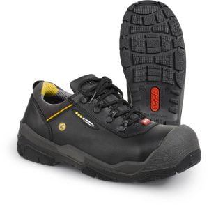 Pantofi din piele acoperită cu pu,  încălţăminte de protecţie bombeu aluminiu jalas gran premio 1538 terra, protecție s3,src,ci,hro,hi, mărimi 35 – 50, culoare negru,gri,galben