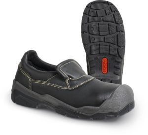 Mocasini din piele acoperită cu pu,  încălţăminte de protecţie bombeu aluminiu jalas gran premio 1550 low, protecție s2,src,hro,ci, mărimi 36 – 48, culoare negru