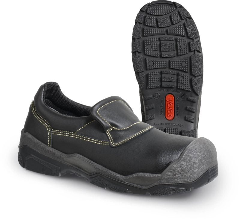 Mocasini din piele acoperită cu pu,  încălţăminte de protecţie bombeu aluminiu jalas gran premio 1550 low, protecție s2,src,hro,ci, mărimi 36 – 48, culoare negru