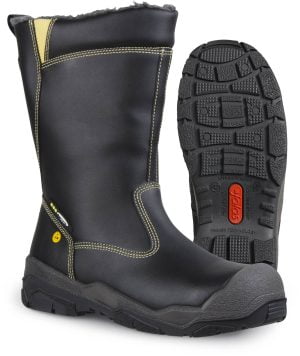 Bocanci din piele acoperită cu pu,  încălţăminte de protecţie bombeu aluminiu jalas gran premio 1898 winter king, protecție s3,src,ci,hro, mărimi 35 – 50, culoare negru,gri,galben