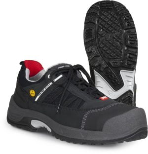 Pantofi din piele acoperită cu pu, şpalt,  încălţăminte de protecţie bombeu aluminiu jalas zenit 3018, protecție s3,src, mărimi 36 – 47, culoare negru,gri,roşu