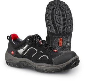 Pantofi din şpalt, material textil,  încălţăminte de protecţie bombeu aluminiu jalas drylock 3305, protecție s3,hro,wr,srb, mărimi 36 – 47, culoare negru,gri,roşu