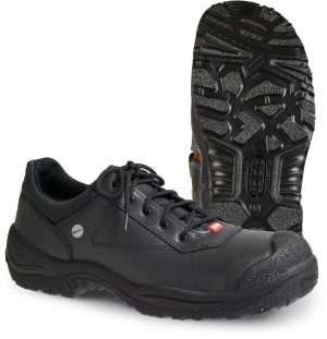 Pantofi din piele acoperită cu pu,  încălţăminte de protecţie bombeu aluminiu jalas 3448 light, protecție s3,src, mărimi 36 – 47, culoare negru