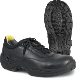 Pantofi din piele naturală,  încălţăminte de protecţie bombeu compozit jalas green line 6428 prima, protecție s3,src, mărimi 36 – 47, culoare negru