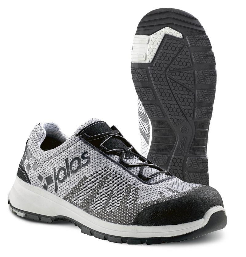 Pantofi din material textil tricotat,  încălţăminte de protecţie bombeu aluminiu jalas zenit evo 7128, protecție s1,p,src, mărimi 35 – 48, culoare negru,gri,alb