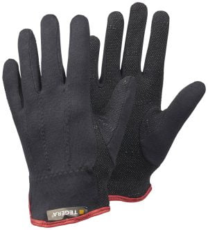 Mănuși din material textil pentru manipulări ușoare tegera 8125 , din polibumbac, grad protectie cat. i, marimi 6 – 11, culoare negru
